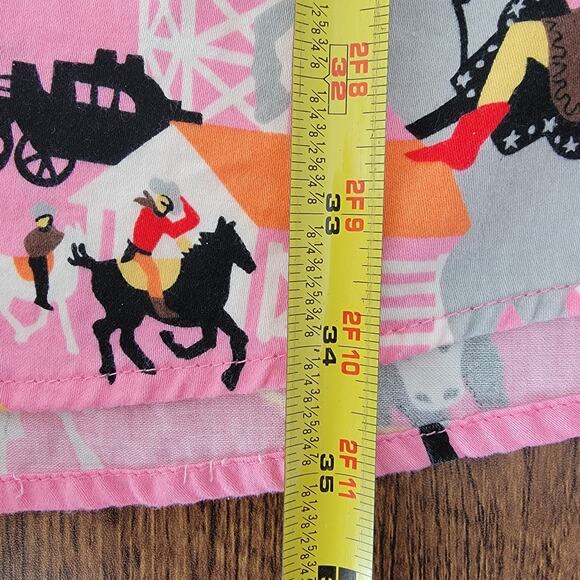 Nick & Nora Pink Rodeo Nightgown Sleep Shirt Sz M Cool Cotton Western Cowboy Y2K - Picture 6 of 11